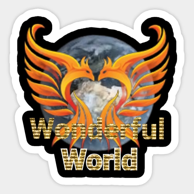 wonderful world. Sticker by Dilhani